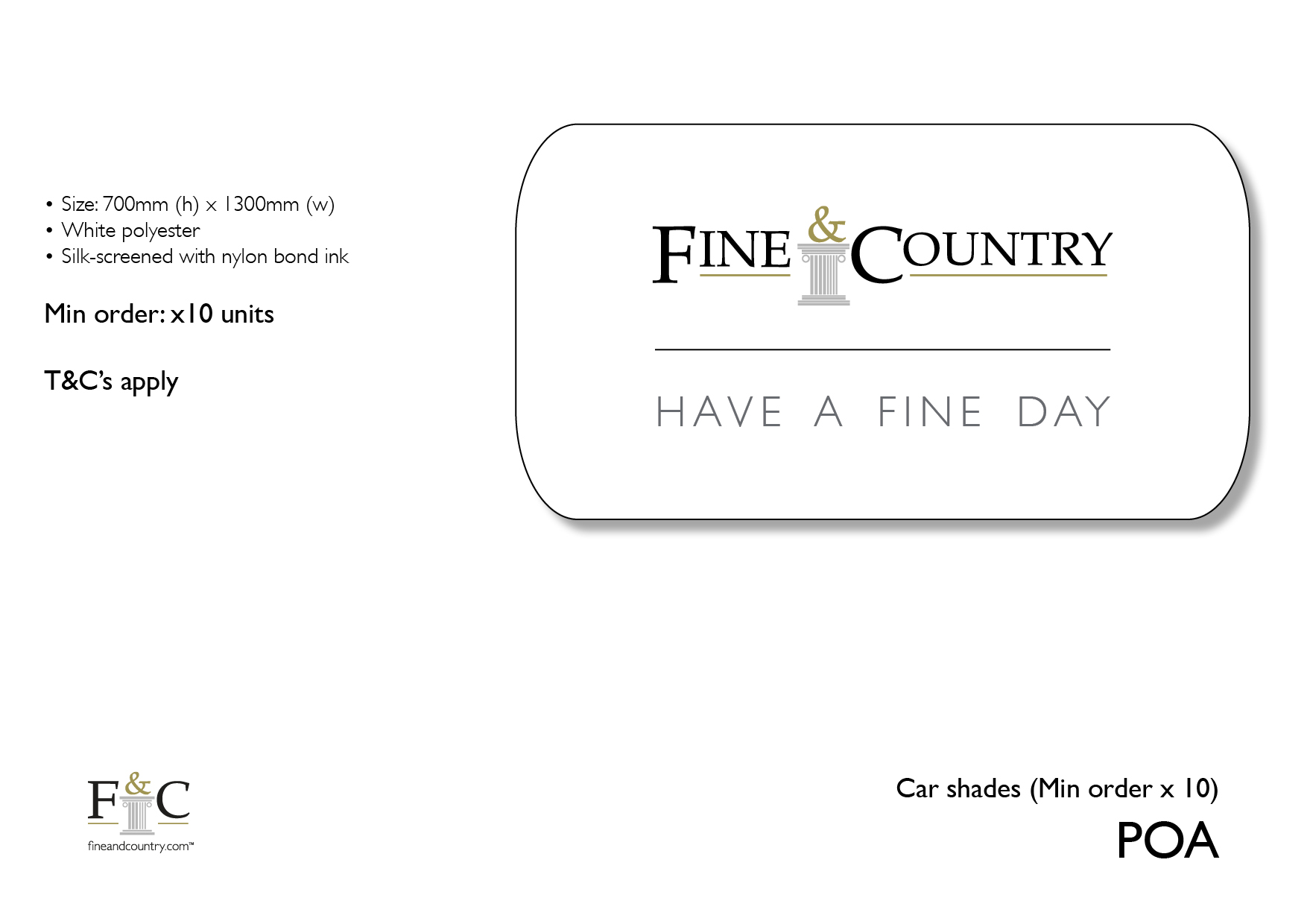 Fine and Country Support Desk Marketing Orders